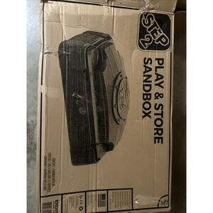 Step2 Play and Store Sandbox for Toddlers with Cover Lid, Beige (Open Box)